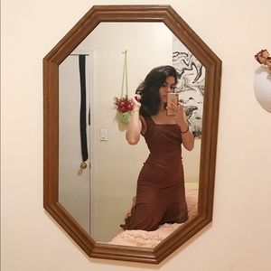 Urban outfitters houndstooth burnt orange dress